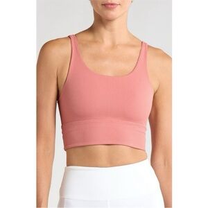 Nike Dusty Pink Ribbed Sports Bra